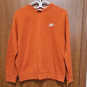 Nike Men's Vibrant Orange Crewneck Sweater